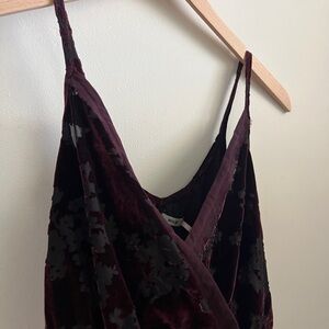 Urban Outfitters Velvet Floral Crop Top Tank